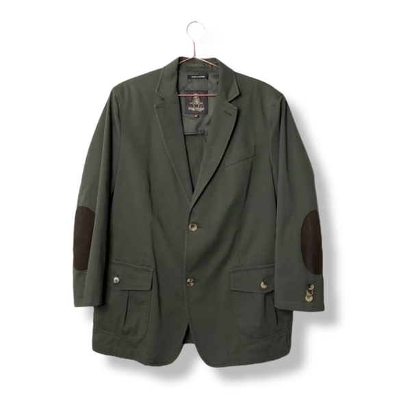 Paul Stuart Other - PAUL STUART olive green safari 2 button jacket blazer suit Jacket 44